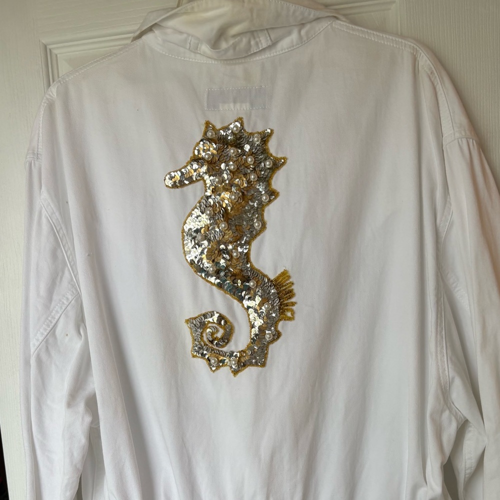 Vintage La Costa Spa Jacket  Seahorse and Shell Accents